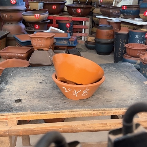 紫砂花盆斗碗盆两个