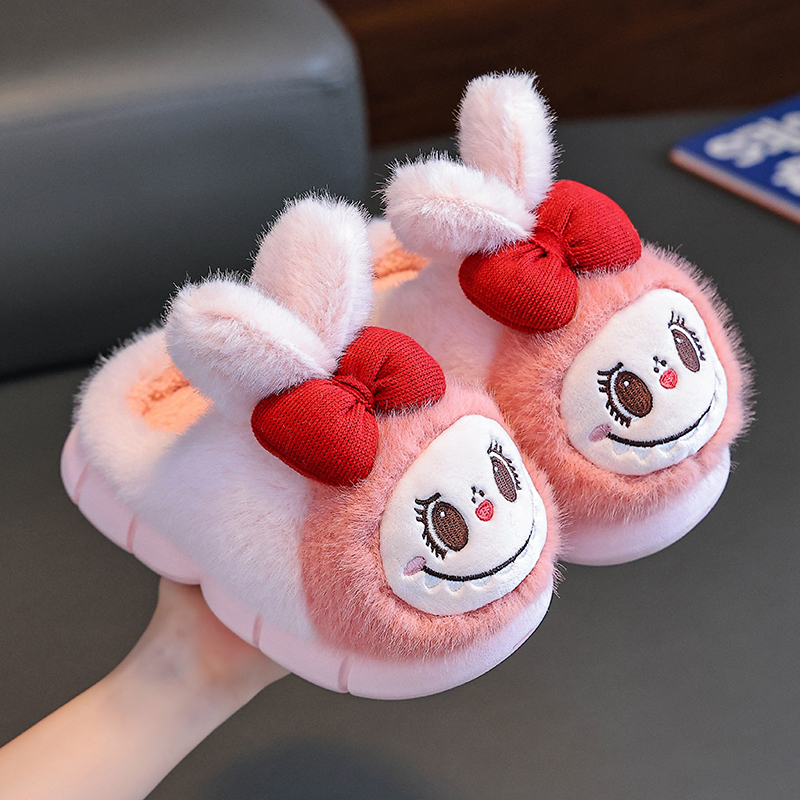儿童棉拖鞋秋冬季男女童卡通居家室内小孩毛毛鞋保暖亲子宝宝拖鞋