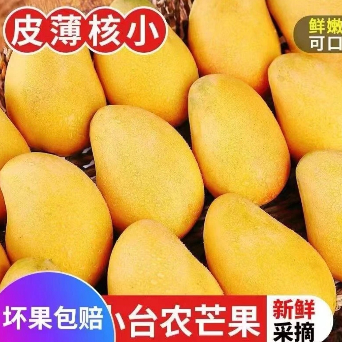 【催熟食用】正宗海南小台农芒果新鲜采摘香甜多汁皮薄肉厚