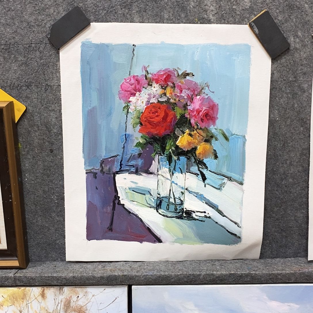 油画花卉油画作品