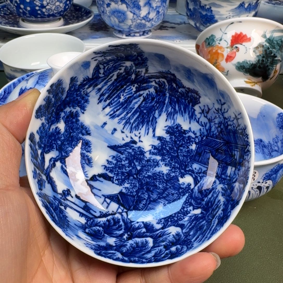 瓷景德镇纯手绘茶具圆圆273