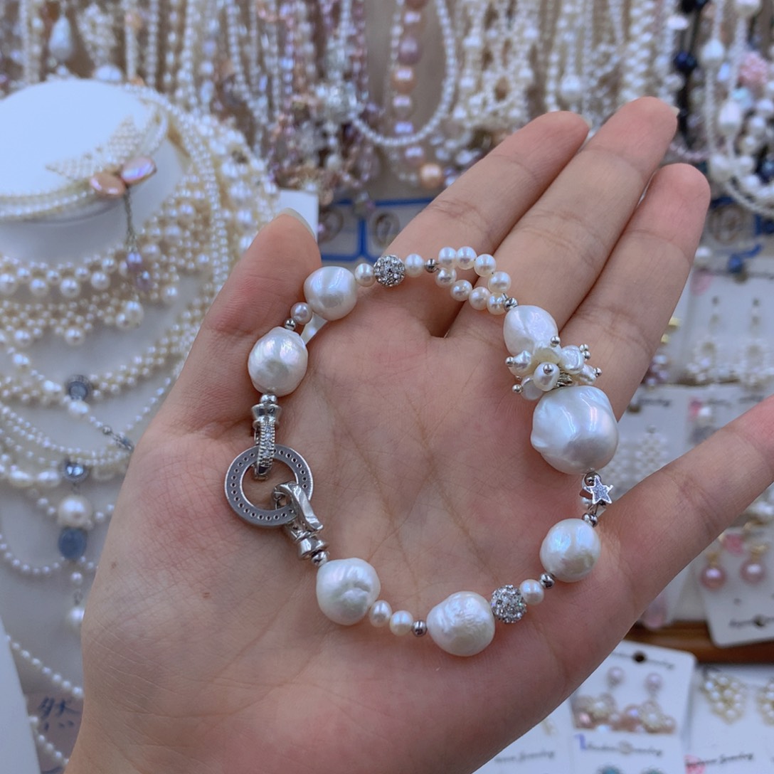 淡水珍珠合金颈饰