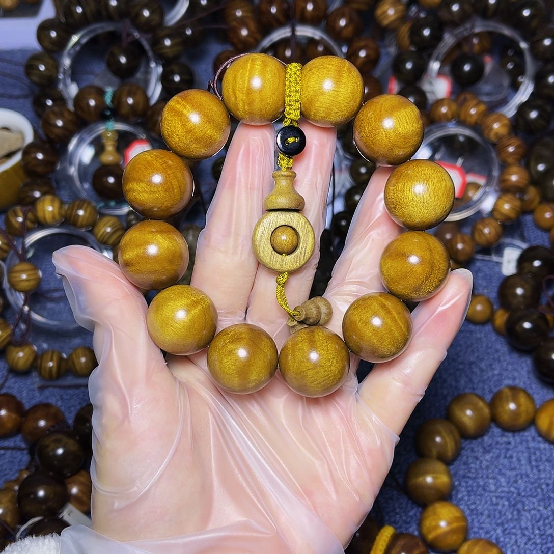 手串/手链楠木（金丝楠）2.0枯木黄金底影子波