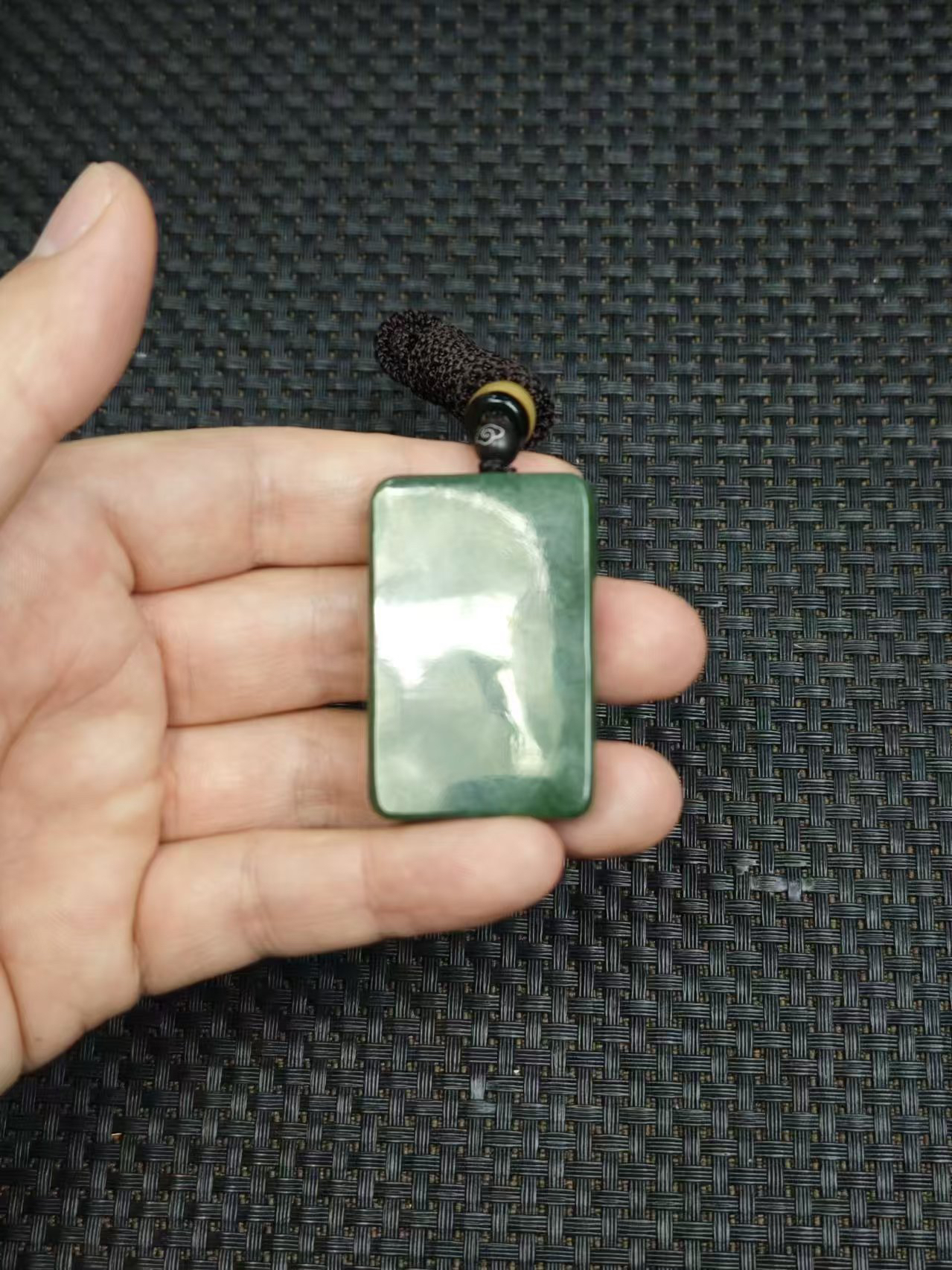 天然和田玉老料碧玉无事牌2.15清货2