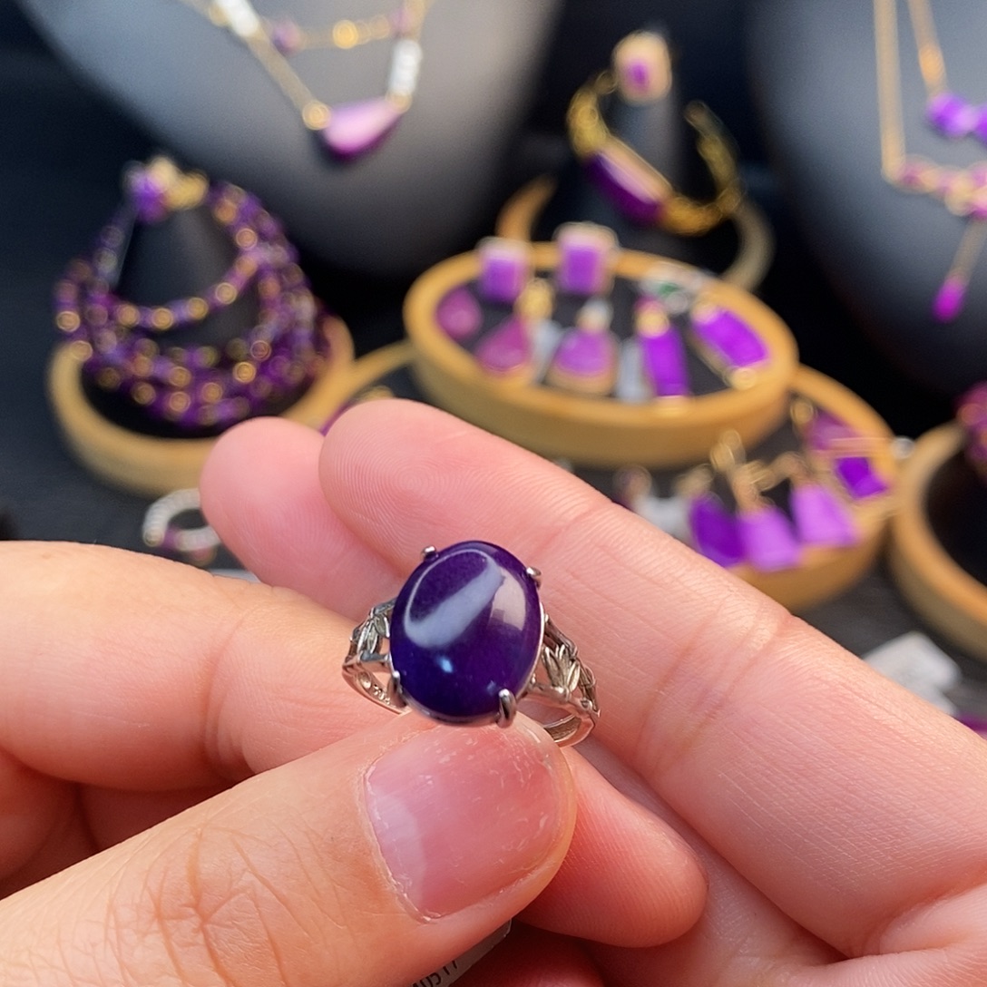 苏纪石（舒俱来）银S925镶嵌戒指