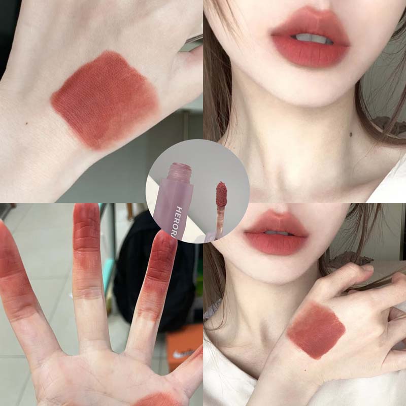 黄皮可以说人手一只!哑光丝绒雾面红棕色唇釉素颜显白纯欲学生党