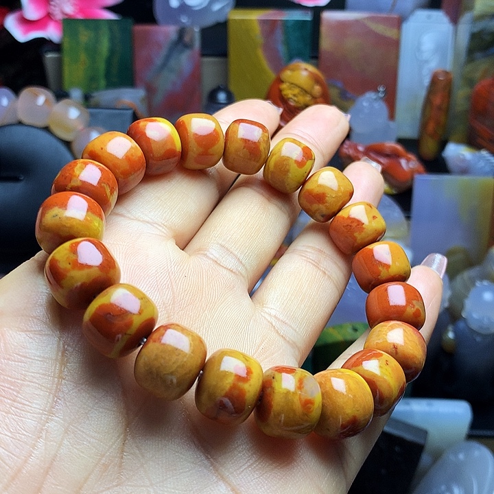 硅化玉未镶嵌手串