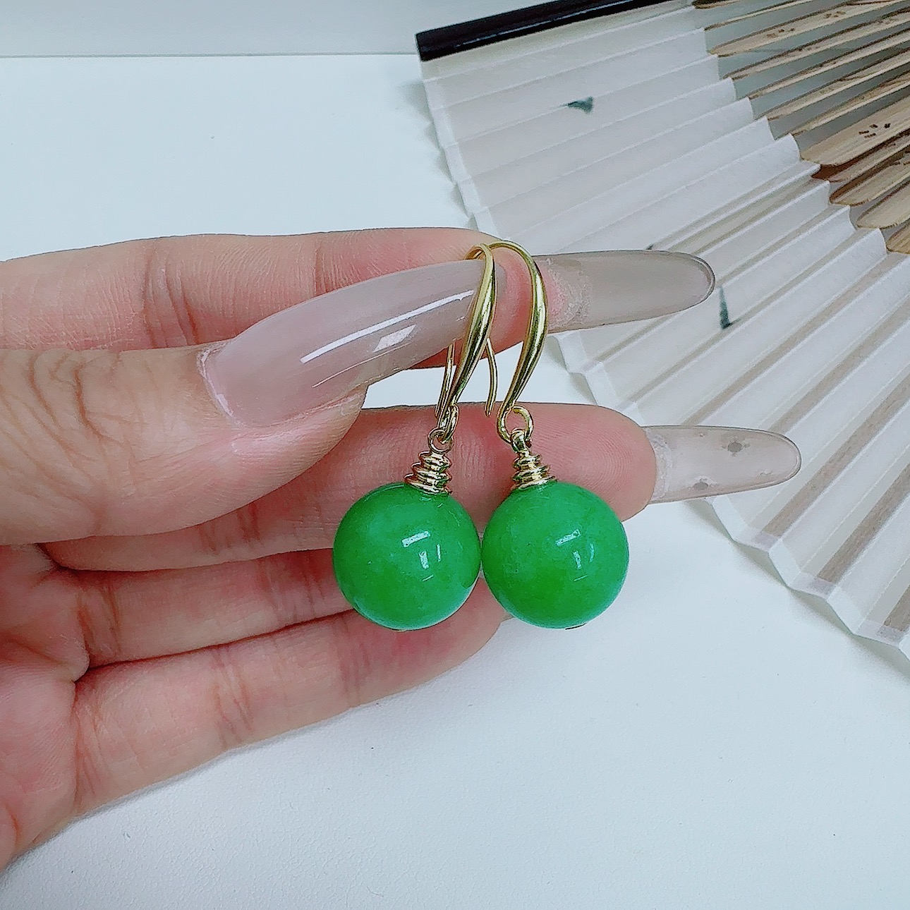 时尚原创15mm单珠耳坠