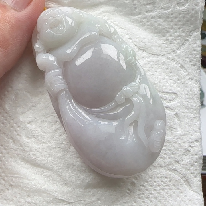 翡翠颈饰未镶嵌布袋佛