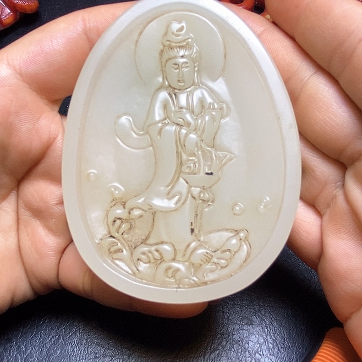 和田玉（糖玉）挂件未镶嵌