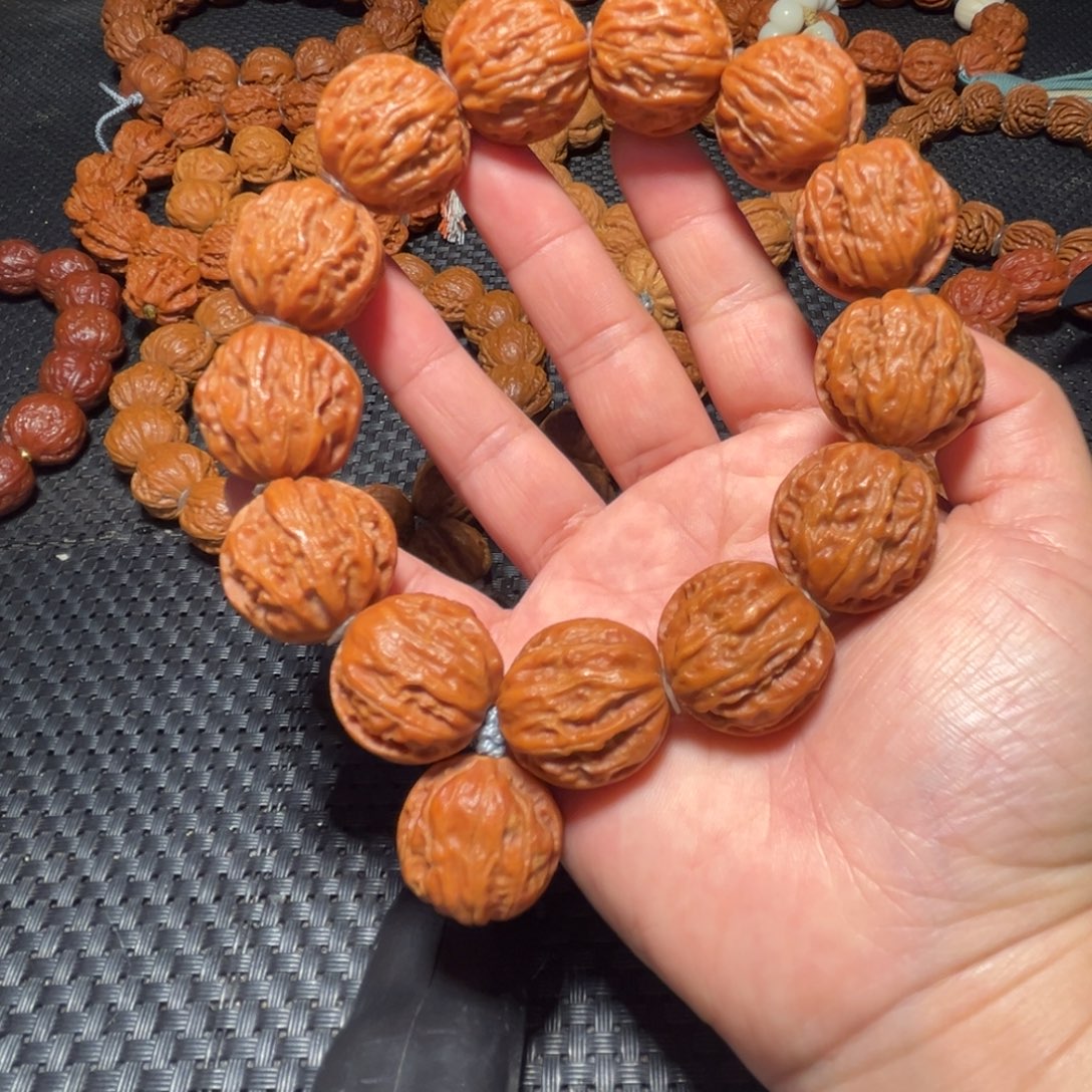 吊坠文玩核桃火焰金蟾背22