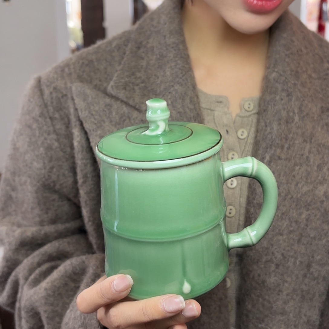 龙泉云间青瓷小米茶器