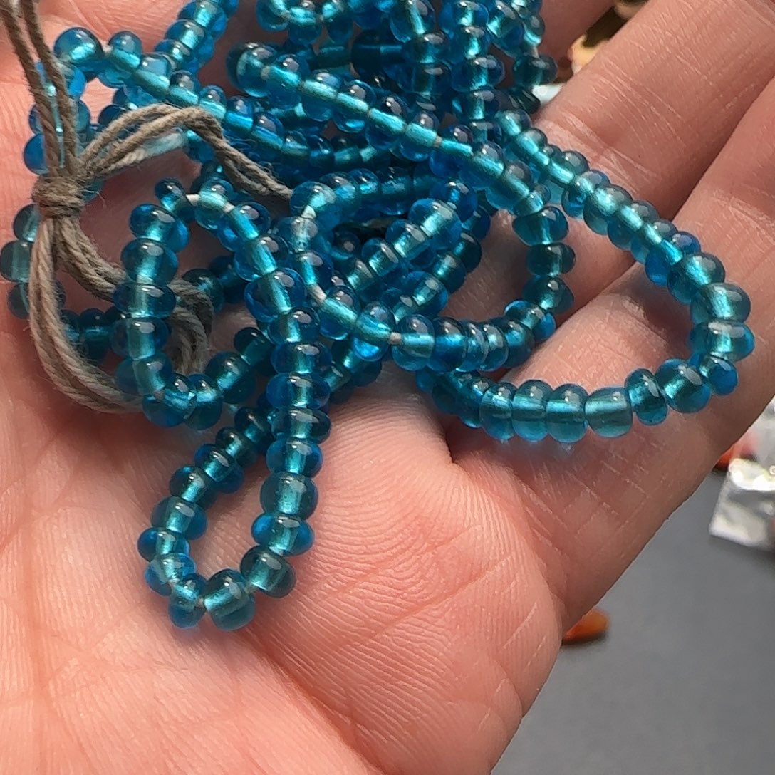 DIY玻璃4m小米珠 海洋蓝老琉璃随行