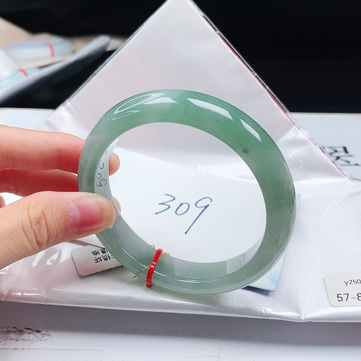 翡翠手镯未镶嵌缅甸天然a货手镯57