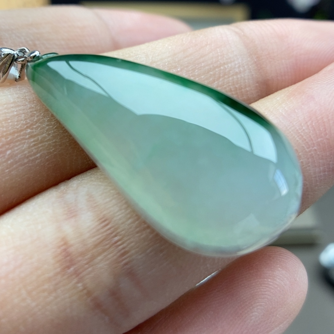 翡翠银S925镶嵌颈饰吊坠22