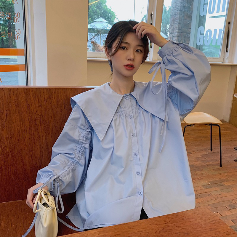 孕妇装娃娃衬衫上衣