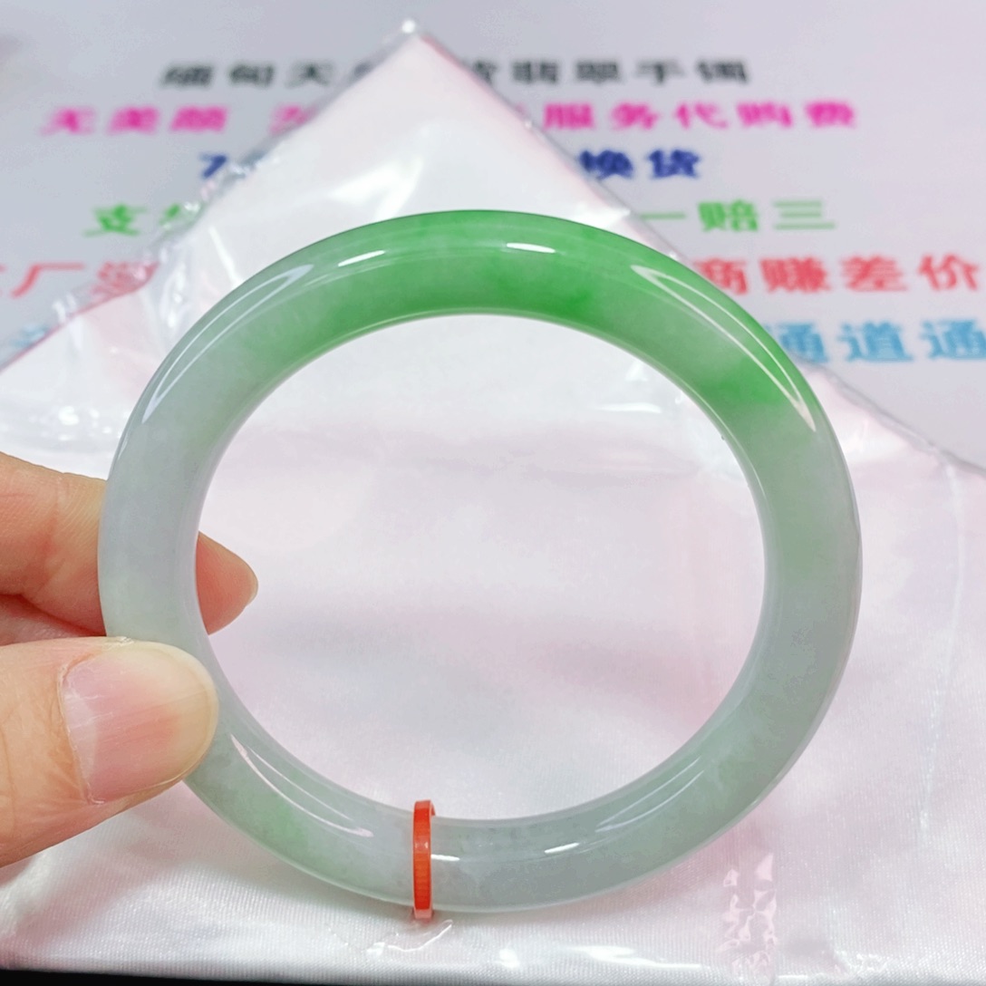 未镶嵌手镯翡翠57圈口圆条