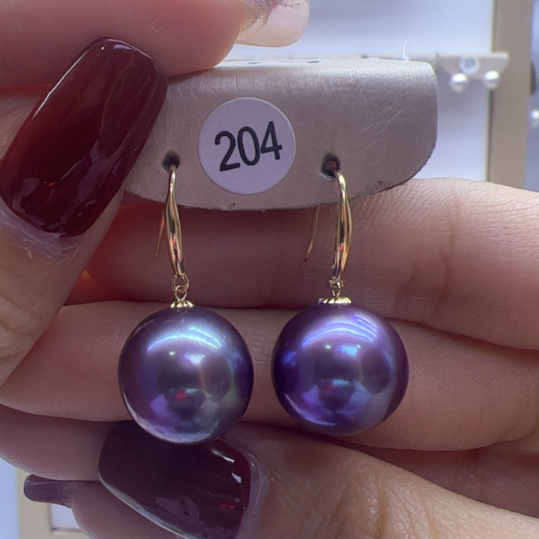 淡水珍珠耳饰18K金镶嵌