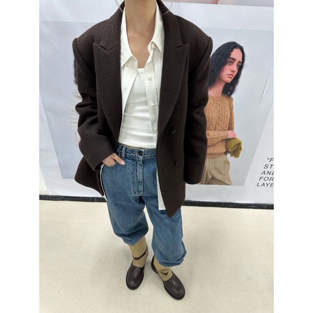 SANSTORE ETHOS 棕色西装外套 25秋冬
