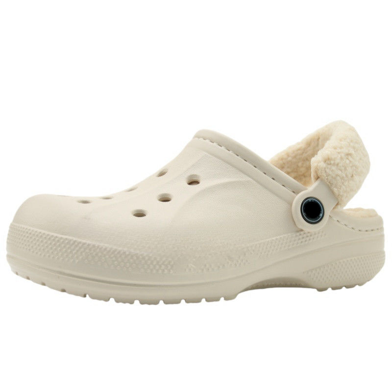 全新未开封【贝蕥加绒】2025新款洞洞鞋女鞋秋冬薄底防滑外穿沙滩鞋