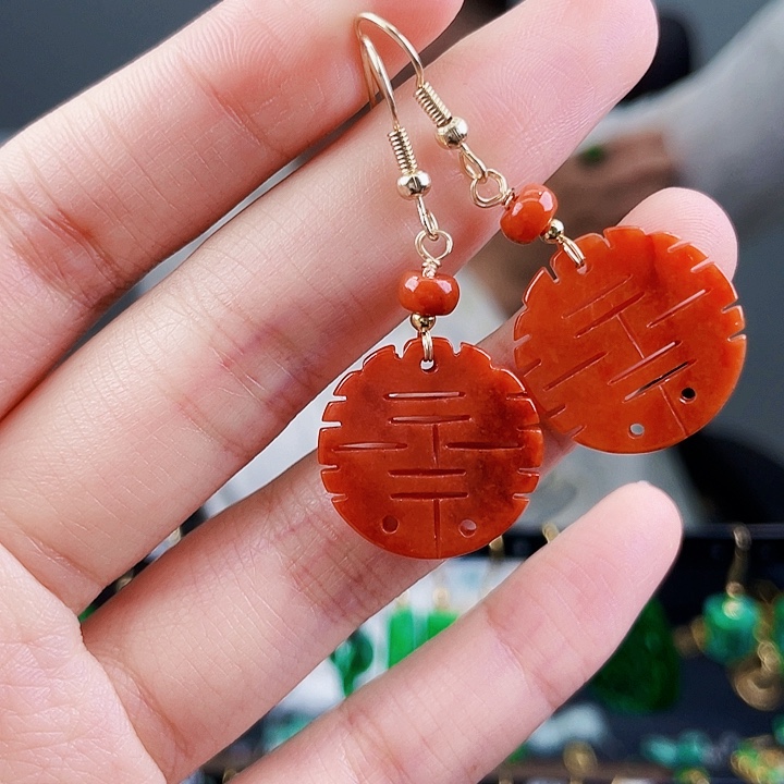 翡翠耳饰未镶嵌饰品