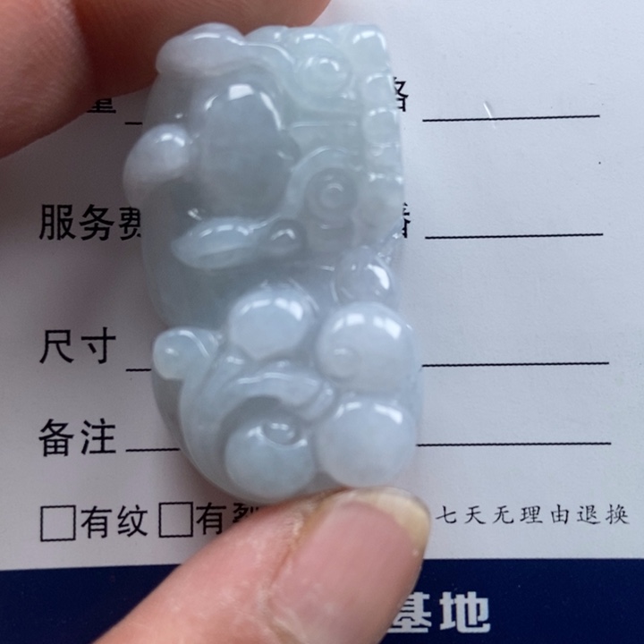 小***！翡翠未镶嵌颈饰貔貅