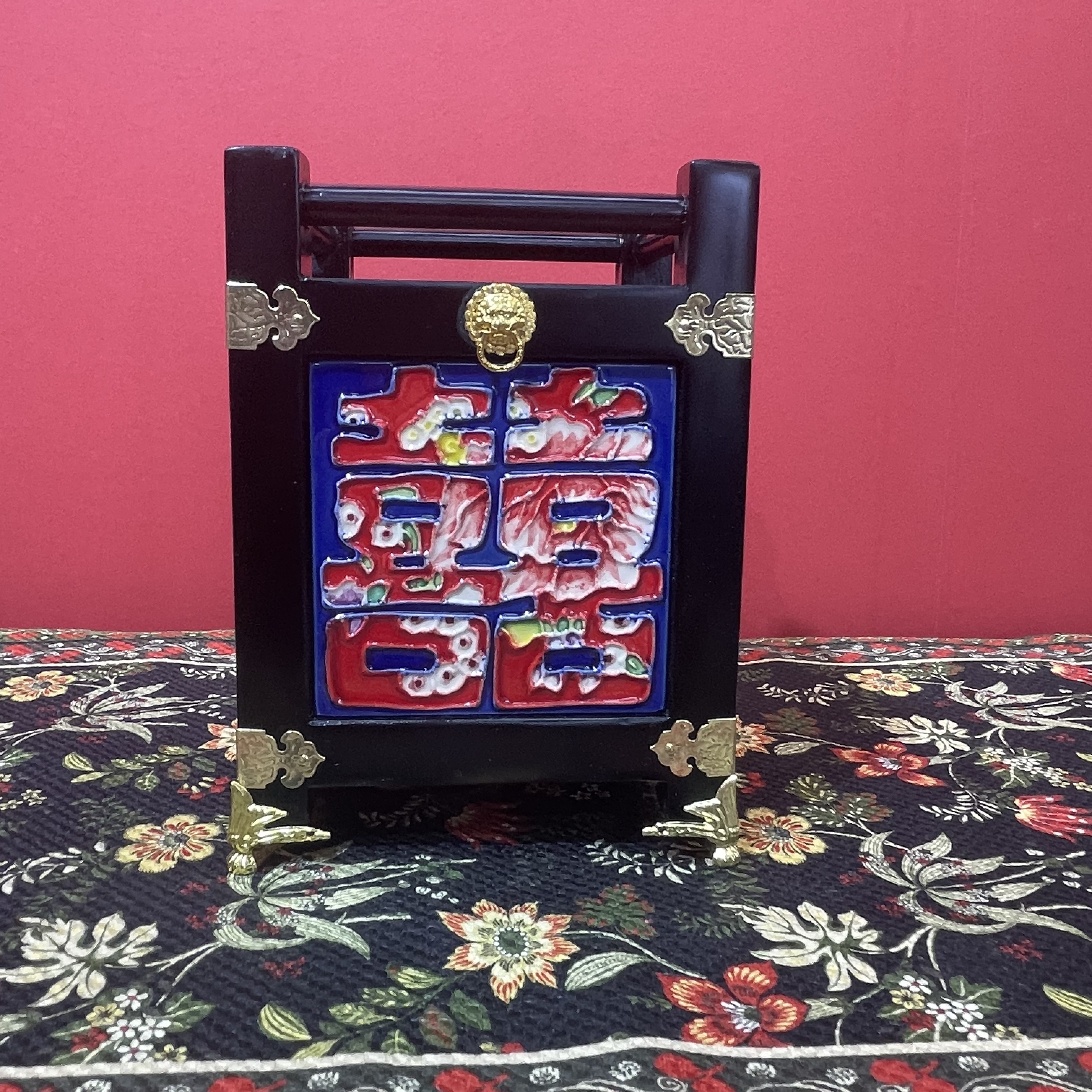 14*14*20应届考生桌面必备神器【金榜题名创想盒】中式实木收纳摆件