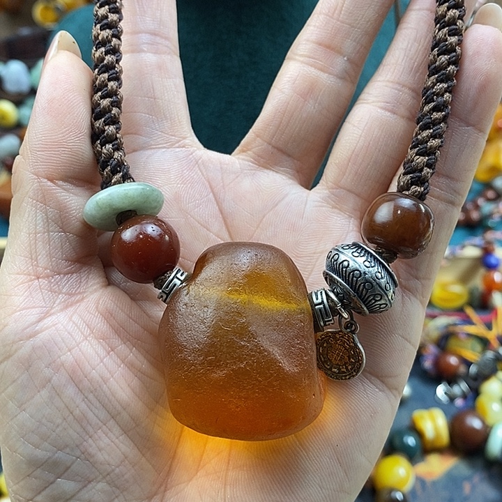 蜜蜡未镶嵌项链项链