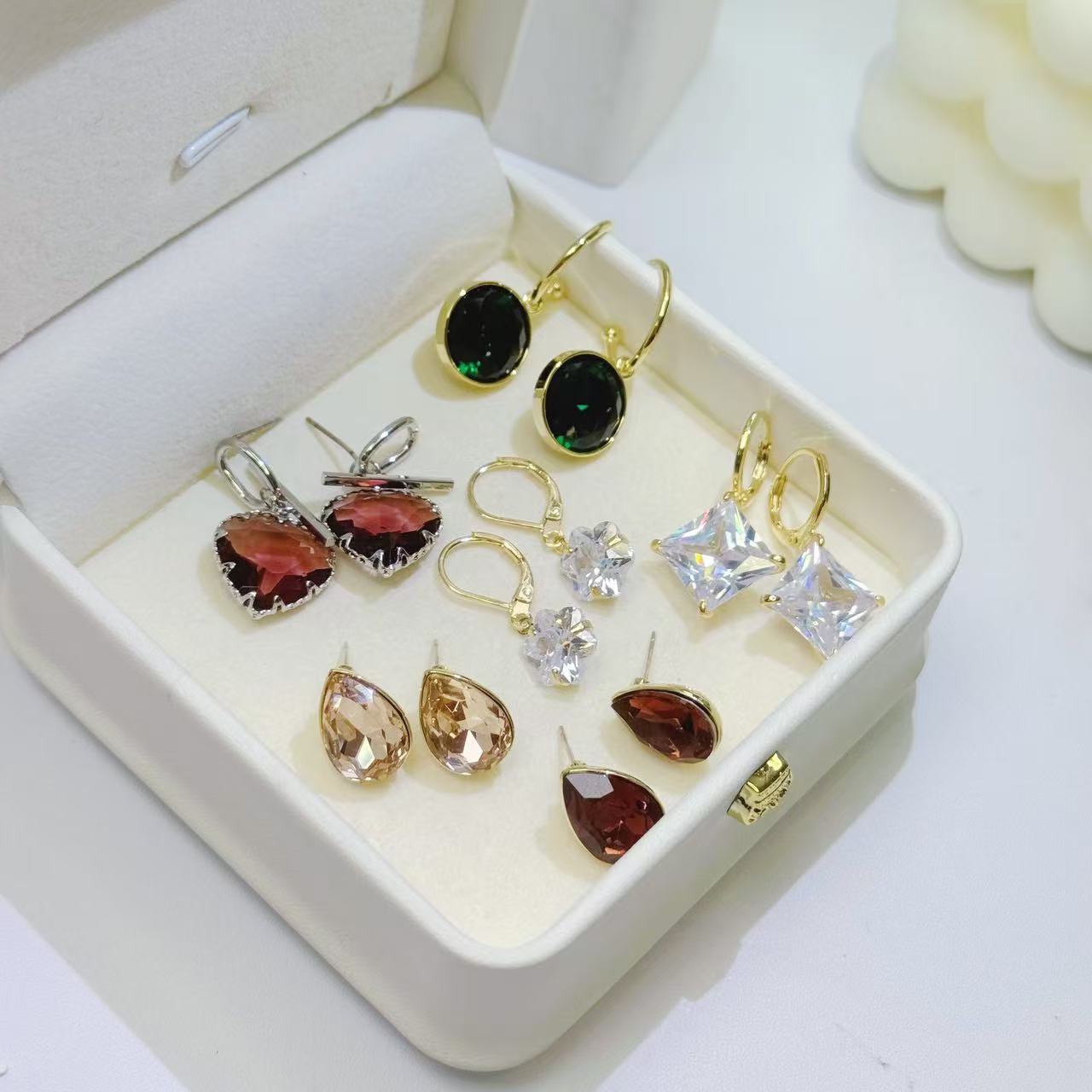 铜合金耳饰 【直播间扣号拍】时尚气质韩系简约个性小众百搭耳环#