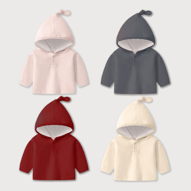【加绒加厚巫师帽卫衣】婴儿男女宝宝秋冬款巫师帽上衣儿童加厚卫