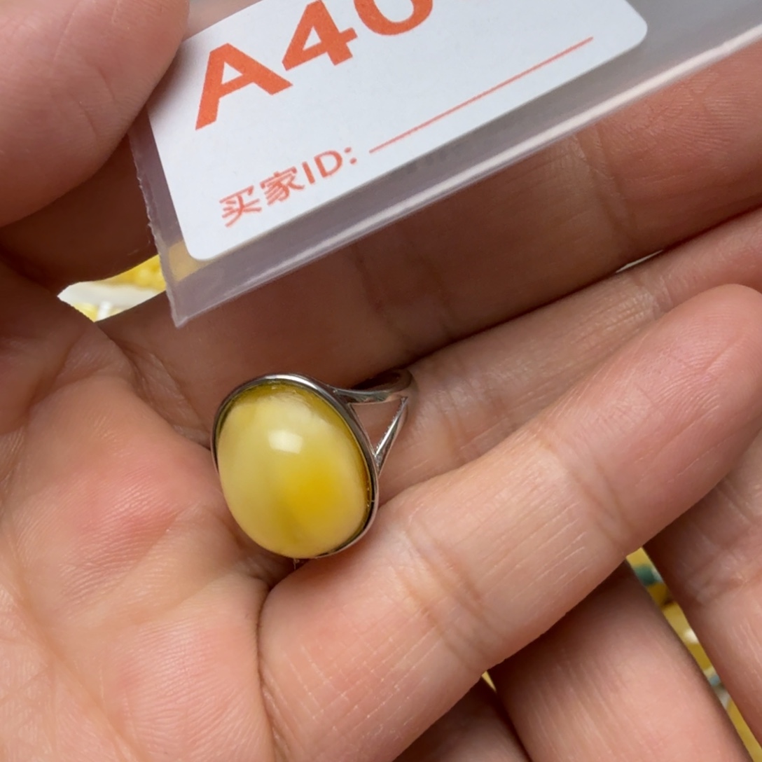 琥珀合金戒指琥珀蜜蜡戒指戒圈