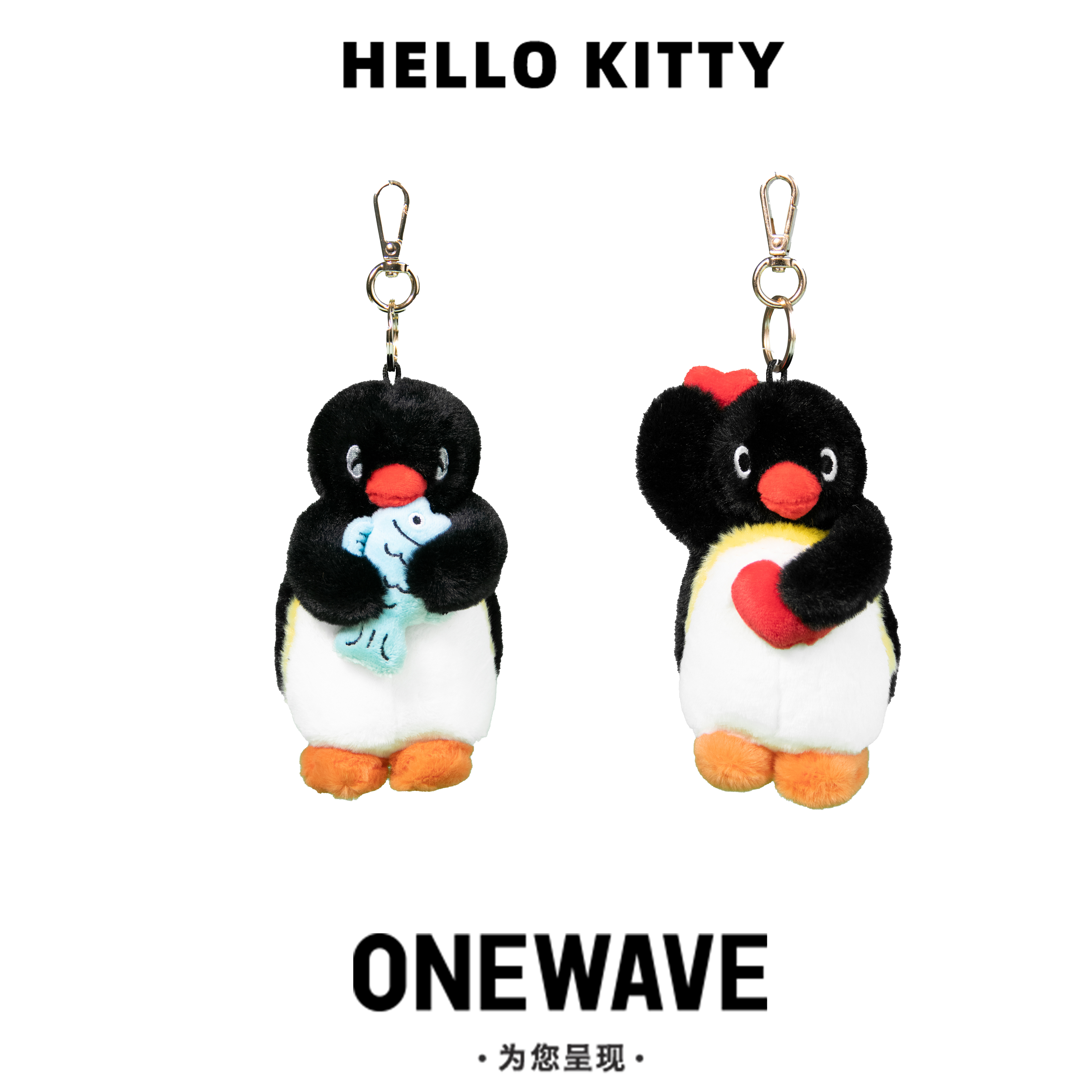 Pingu小企鹅新款围巾企鹅毛绒挂件