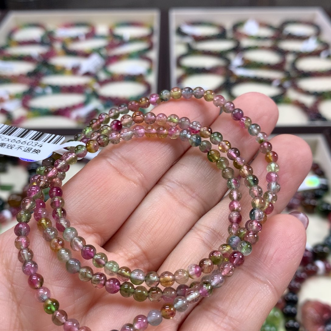 碧玺手链未镶嵌3.9毫米左右