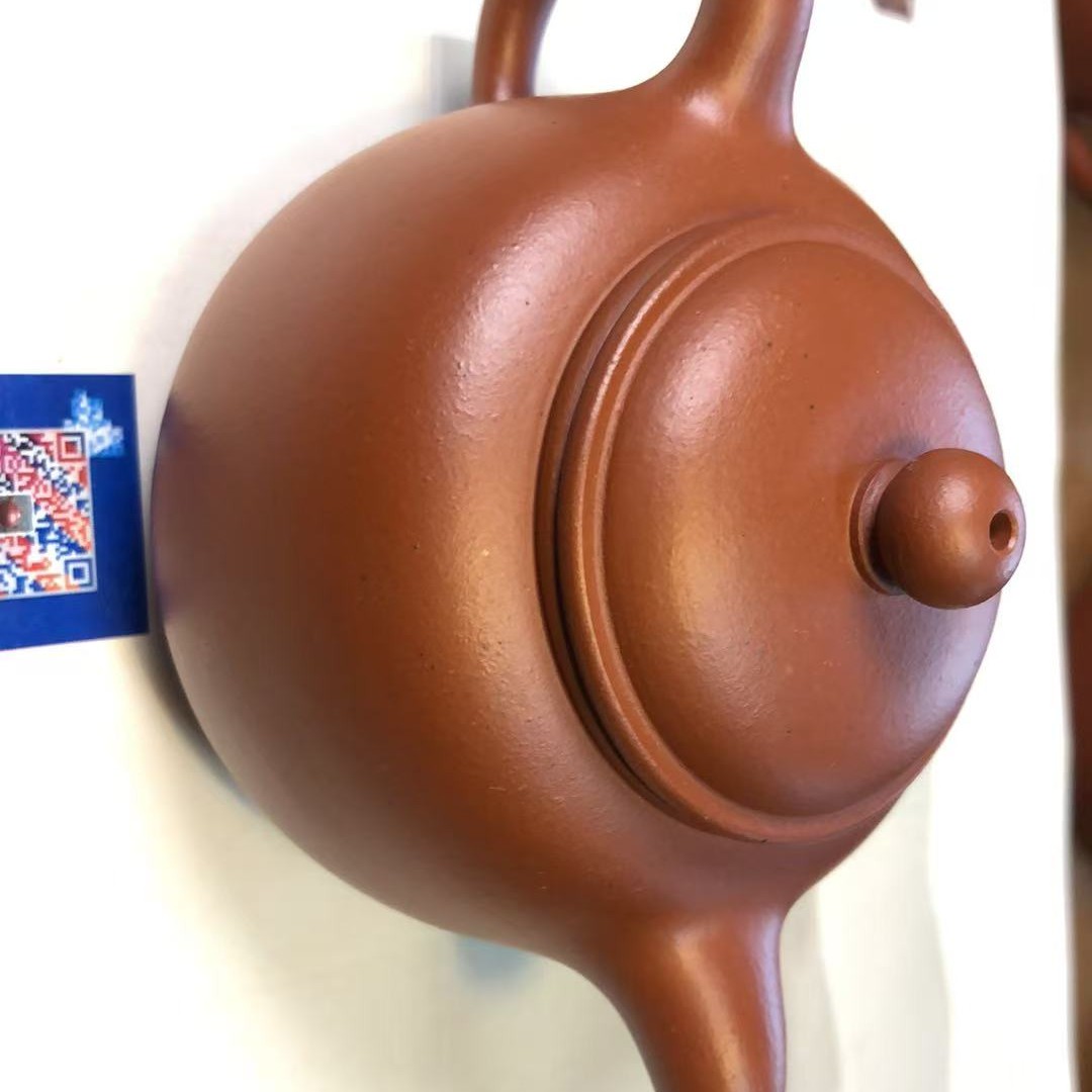 朱泥全手工壶。老许泥痴作品