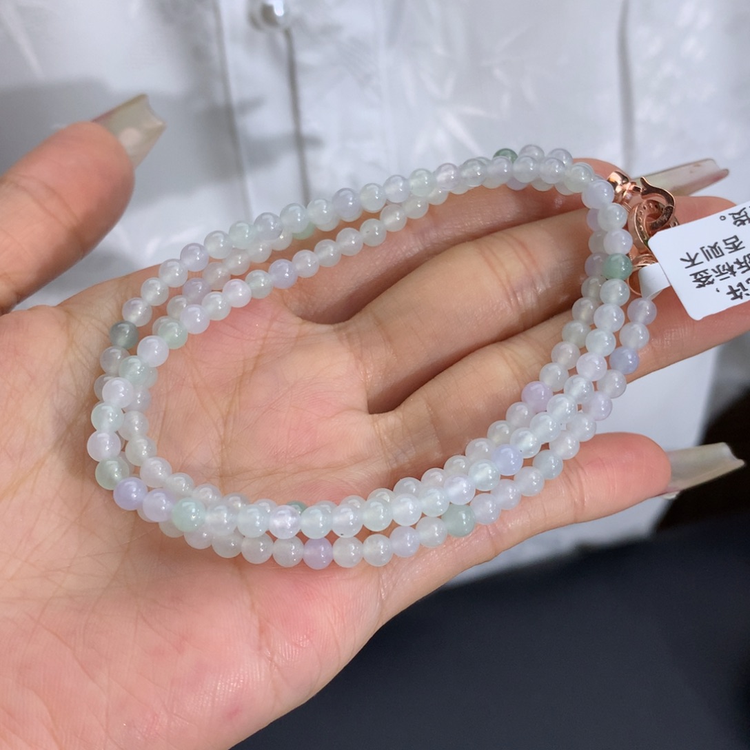 未镶嵌手链翡翠卡4冰胶马卡龙项链