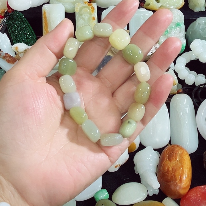 和田玉（糖玉）手链未镶嵌旭****