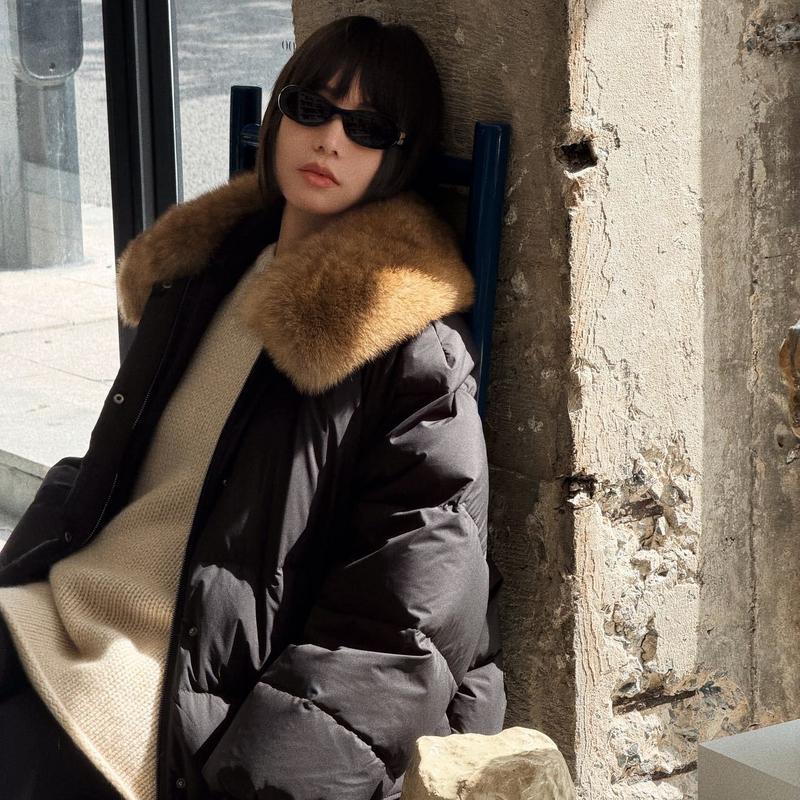 【rarer rarer】25AW秋冬三角标加厚保暖狐狸毛领鹅绒服 2503191