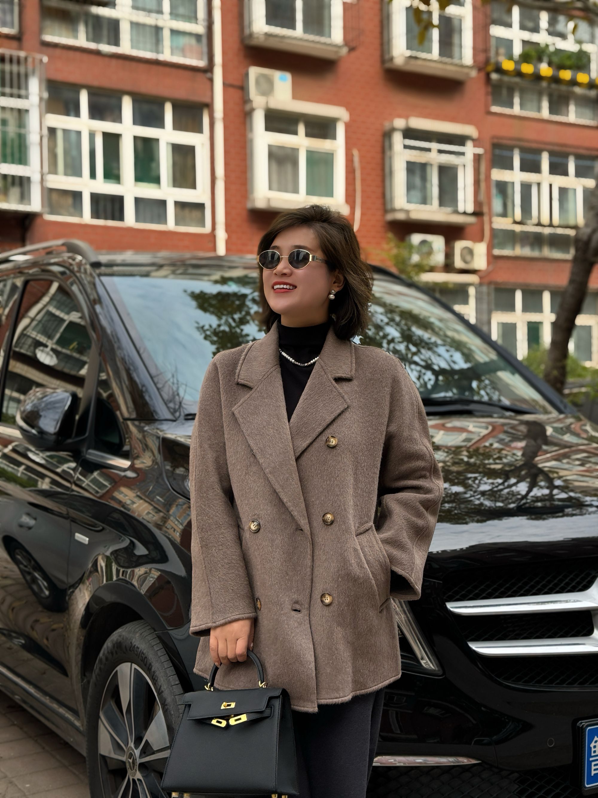 伴月伊人25秋冬高定系列羊毛大衣（衣长80）24303