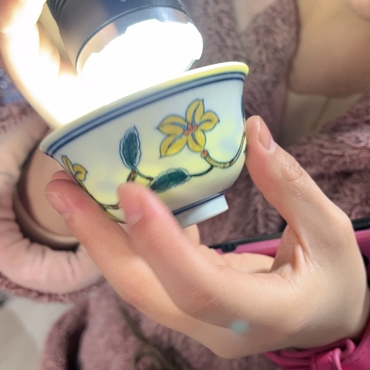 瓷片/////景德镇陶瓷陶瓷杯。绿。