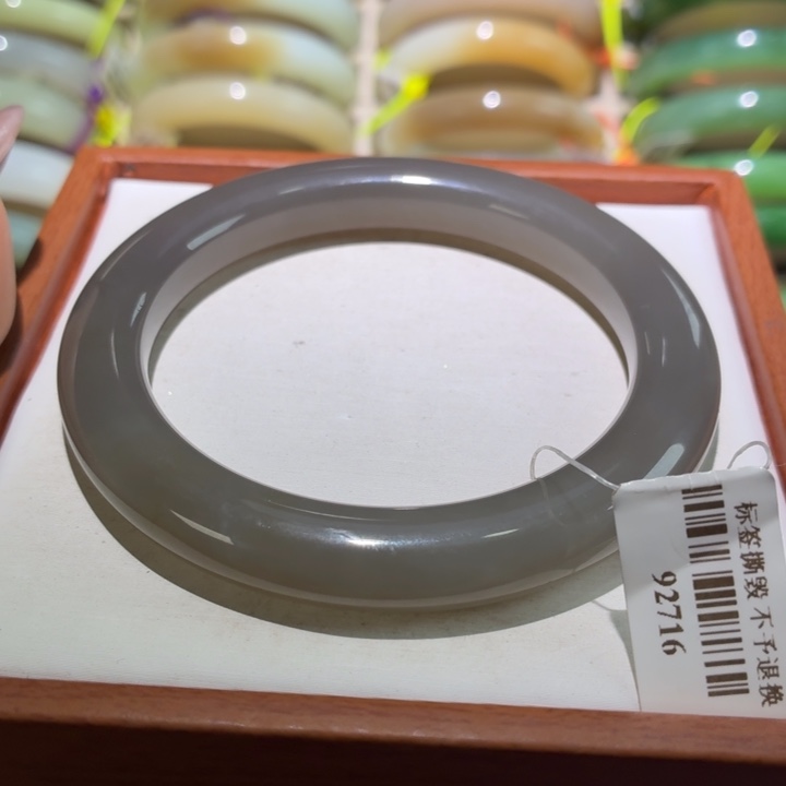 和田玉未镶嵌手镯26号58+