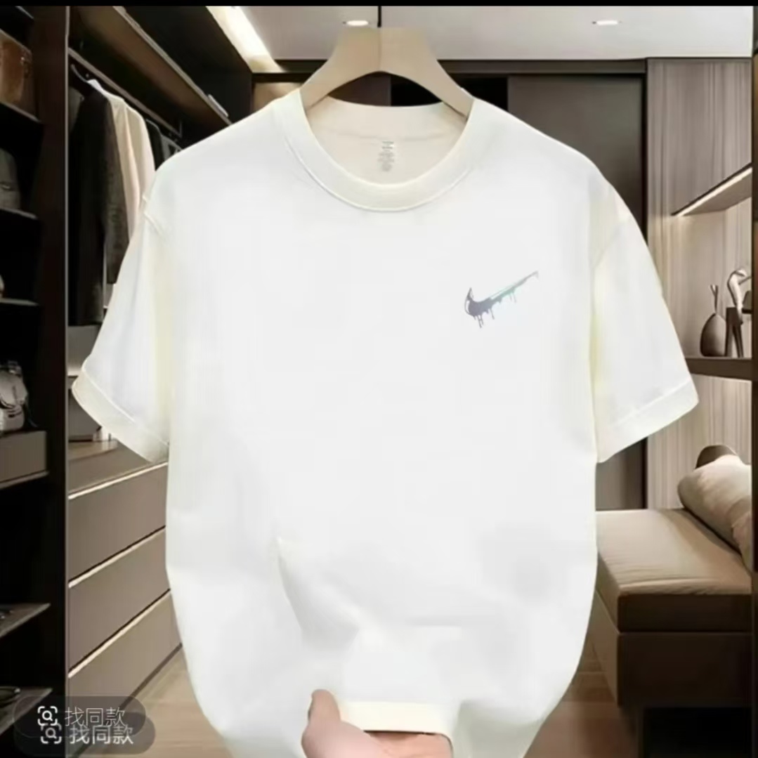 宽松圆领半袖上衣印花T恤时尚夏季休闲韩版潮流情侣春夏经典百搭