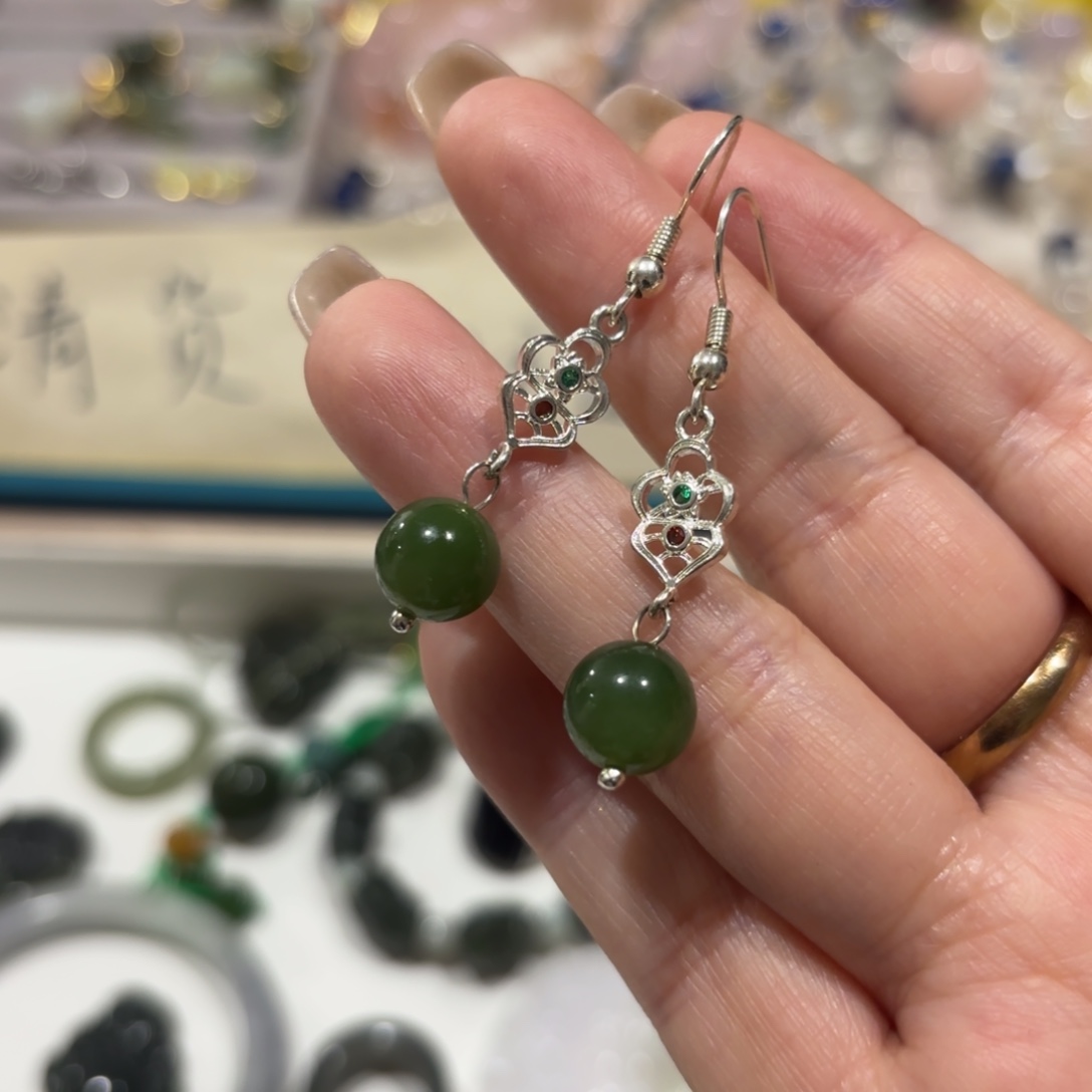 和田玉（碧玉）合金颈饰68255