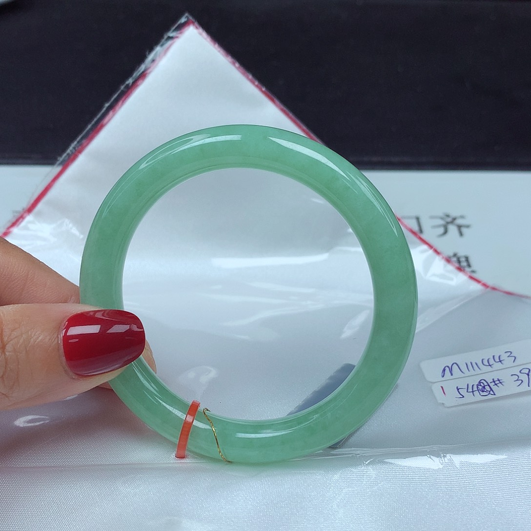 翡翠未镶嵌手镯54圈1443