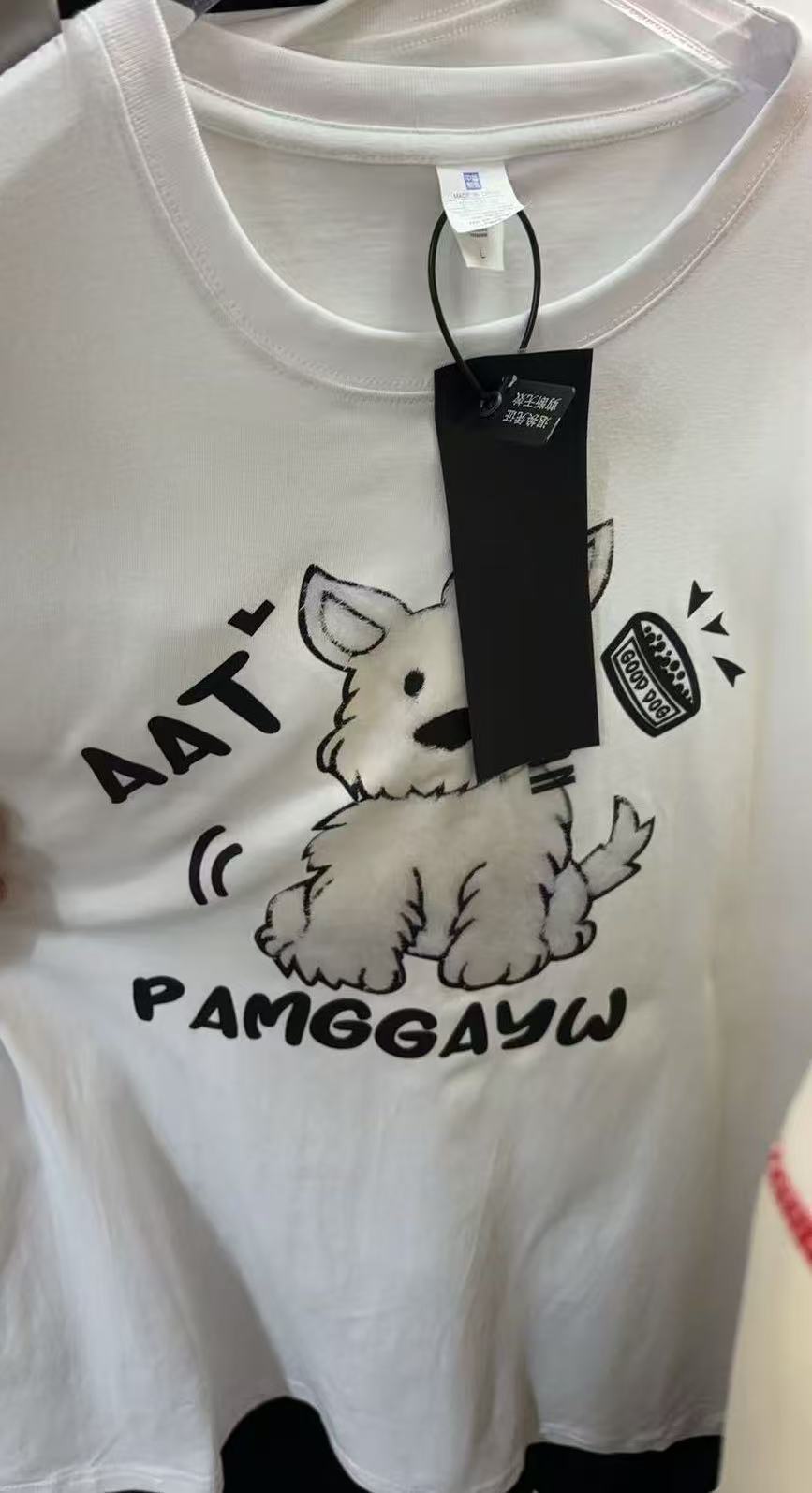 美式卡通可爱小狗短袖t恤夏季百搭ins