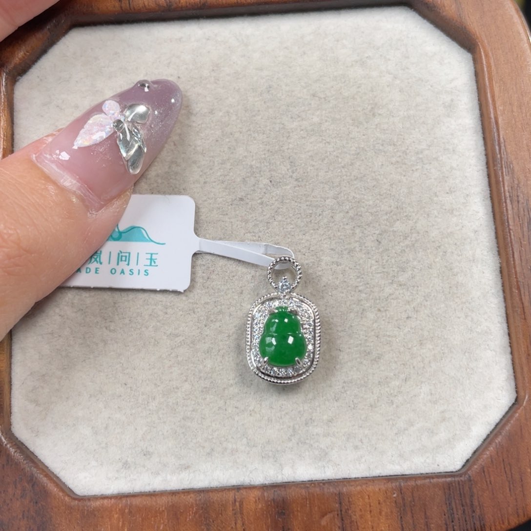 翡翠颈饰银S925镶嵌58889