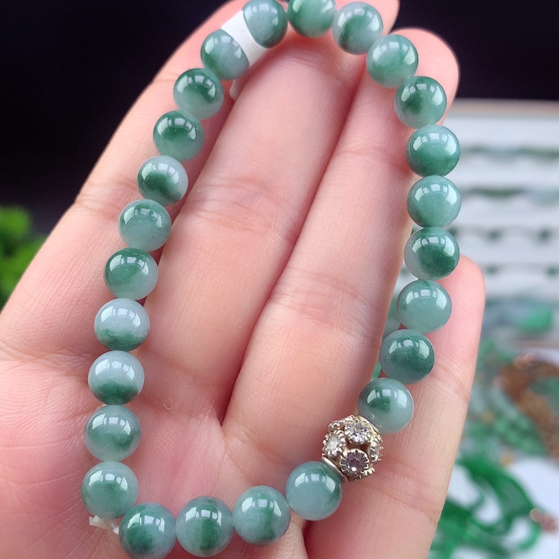 翡翠未镶嵌项链手串