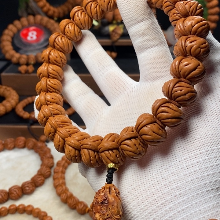 桃核吊坠用****5秦岭龙纹桃核