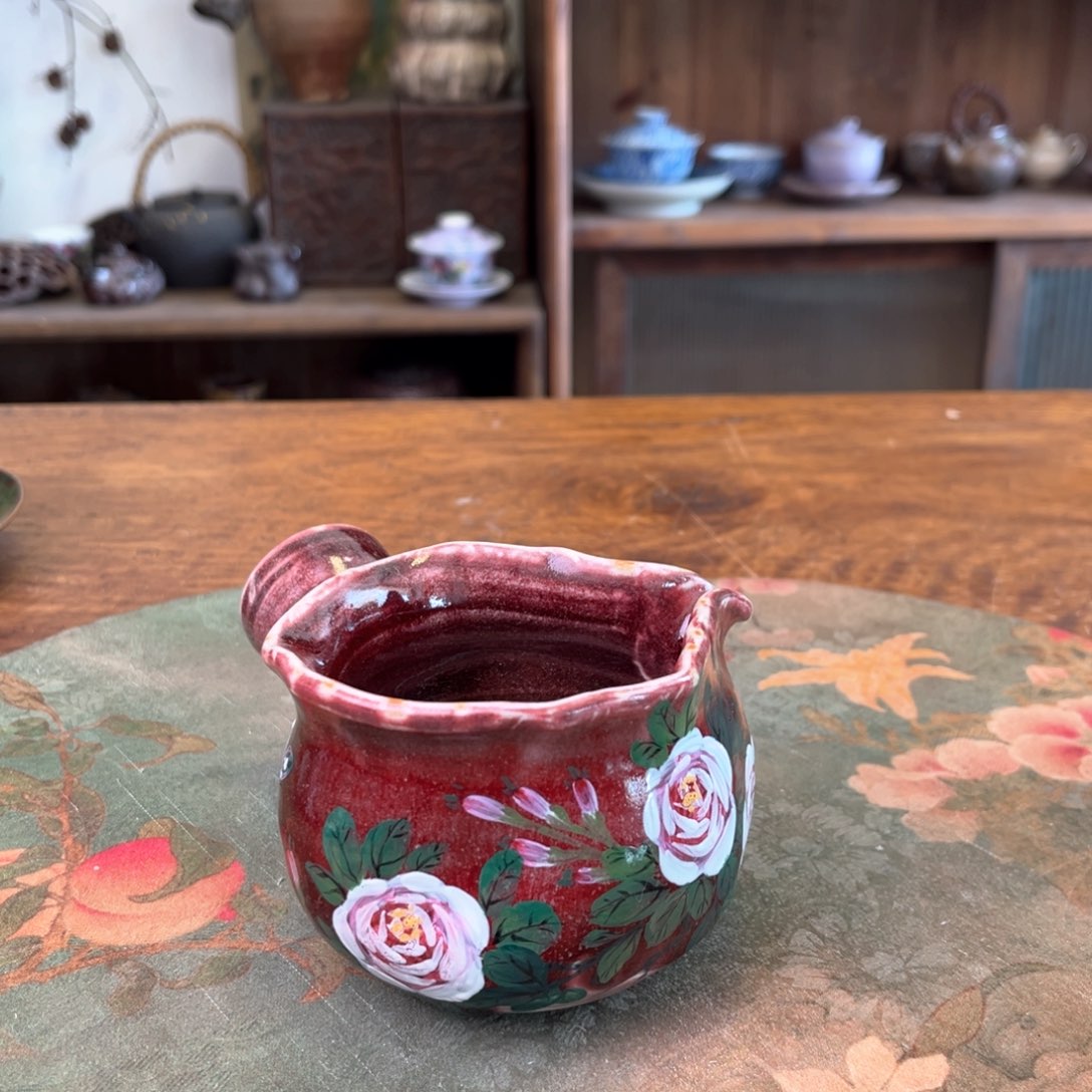 杯柴烧手工手绘陶瓷