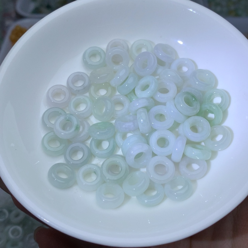 【闪购商品】翡翠手链未镶嵌卡10冰玉环30颗