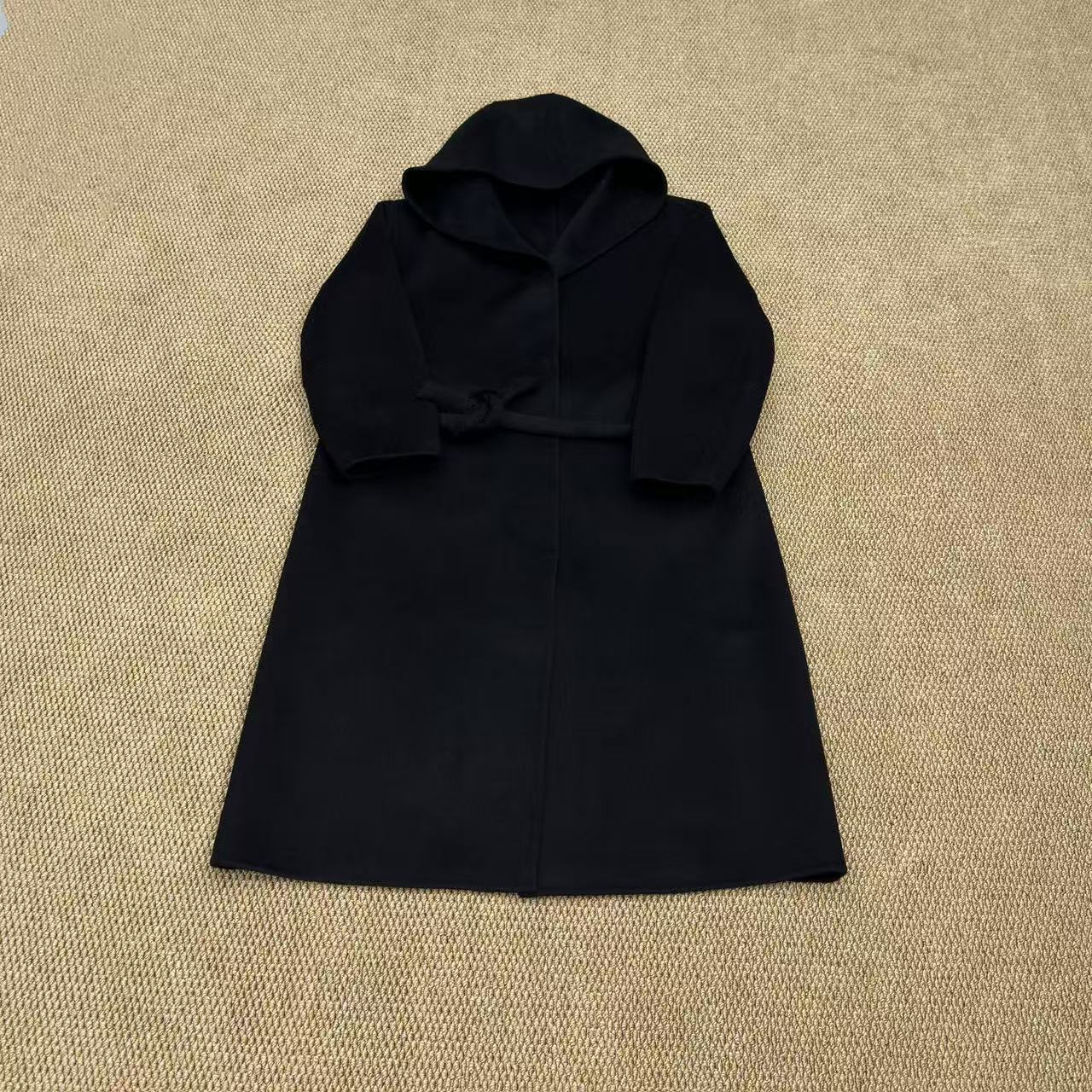 【哈利波特】100%绵羊毛双面呢连帽长款大衣N95285